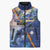 Marshall Islands Manit Day Sleeveless Puffer Jacket Grunge National Flag with Whales and Tribal Tattoos - Polynesian Pride