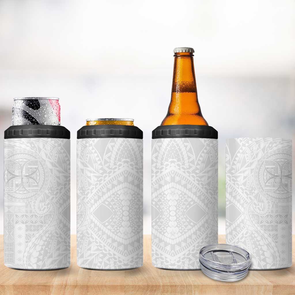 Samoan Culture-Lotu Tamaiti 4 in 1 Can Cooler Tumbler Siapo and Polynesian Art Tattoos LT03 - Polynesian Pride