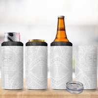 Samoan Culture-Lotu Tamaiti 4 in 1 Can Cooler Tumbler Siapo and Polynesian Art Tattoos LT03 - Polynesian Pride
