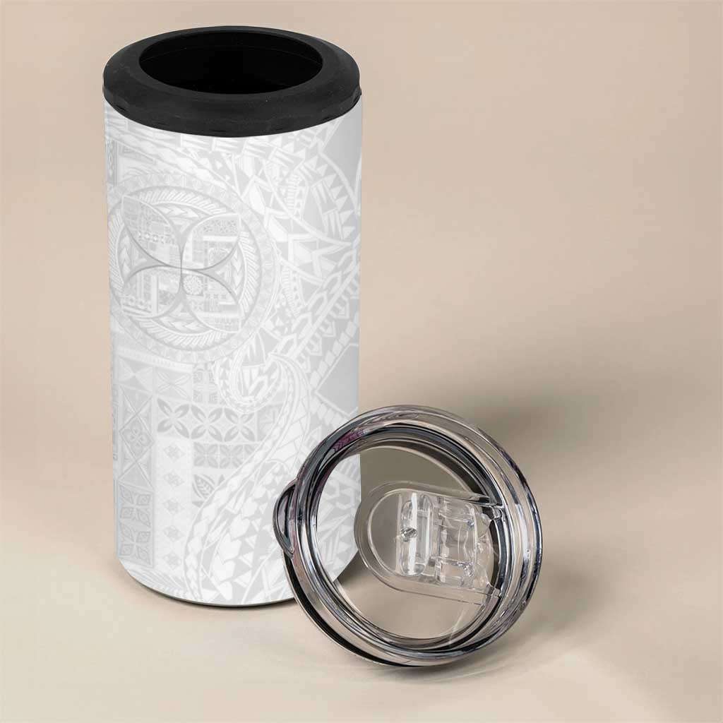 Samoan Culture-Lotu Tamaiti 4 in 1 Can Cooler Tumbler Siapo and Polynesian Art Tattoos LT03 - Polynesian Pride
