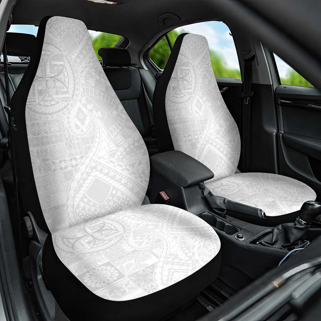 Samoan Culture-Lotu Tamaiti Car Seat Cover Siapo and Polynesian Art Tattoos LT03 One Size White - Polynesian Pride