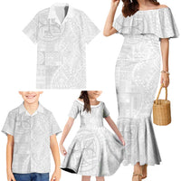 Samoan Culture-Lotu Tamaiti Family Matching Mermaid Dress and Hawaiian Shirt Siapo and Polynesian Art Tattoos LT03 - Polynesian Pride