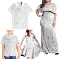 Samoan Culture-Lotu Tamaiti Family Matching Off Shoulder Maxi Dress and Hawaiian Shirt Siapo and Polynesian Art Tattoos LT03 - Polynesian Pride