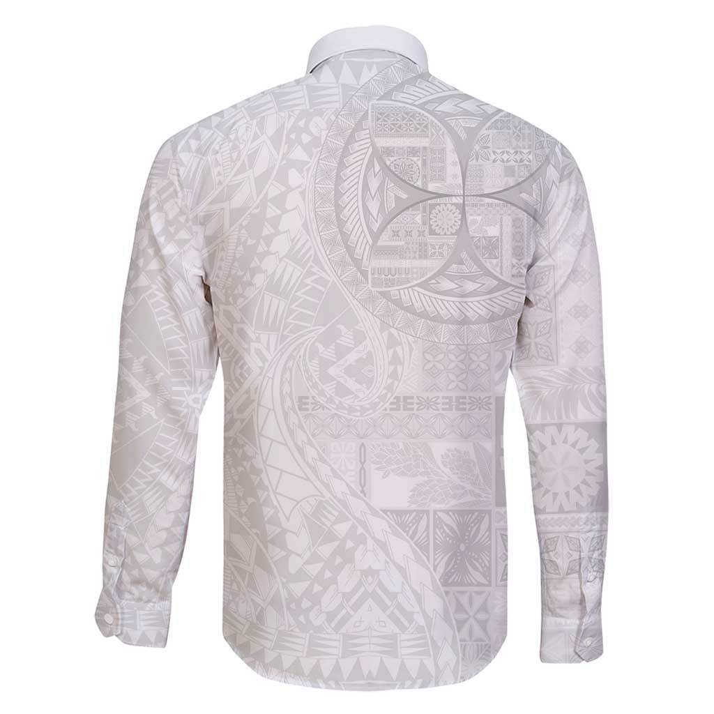 Samoan Culture-Lotu Tamaiti Family Matching Off Shoulder Short Dress and Hawaiian Shirt Siapo and Polynesian Art Tattoos LT03 - Polynesian Pride