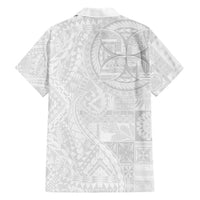 Samoan Culture-Lotu Tamaiti Family Matching Short Sleeve Bodycon Dress and Hawaiian Shirt Siapo and Polynesian Art Tattoos LT03 - Polynesian Pride