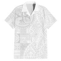 Samoan Culture-Lotu Tamaiti Hawaiian Shirt Siapo and Polynesian Art Tattoos LT03 White - Polynesian Pride