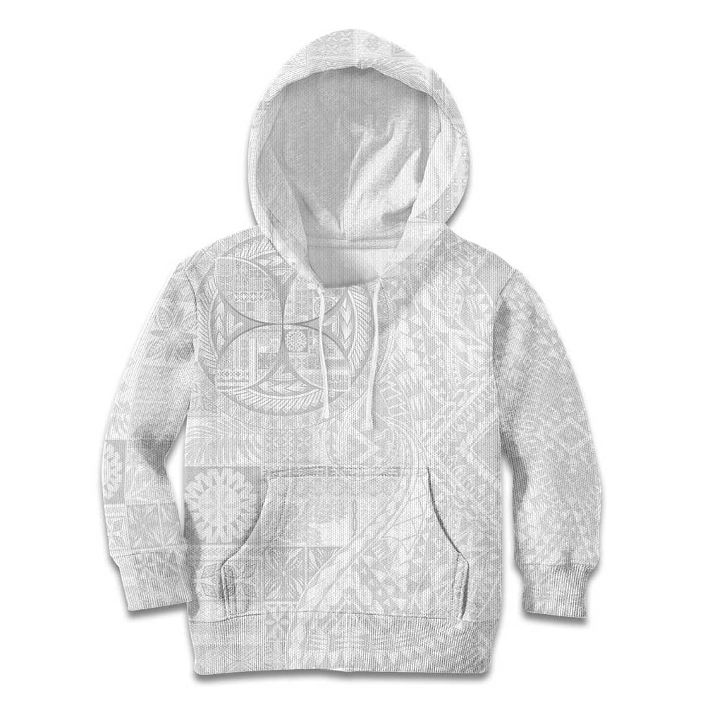 Samoan Culture-Lotu Tamaiti Kid Hoodie Siapo and Polynesian Art Tattoos LT03 Hoodie White - Polynesian Pride