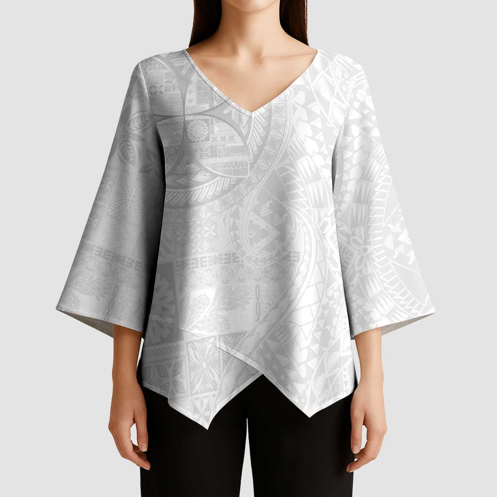 Samoan Culture-Lotu Tamaiti Kimono Sleeve Blouse Siapo and Polynesian Art Tattoos - Polynesian Pride