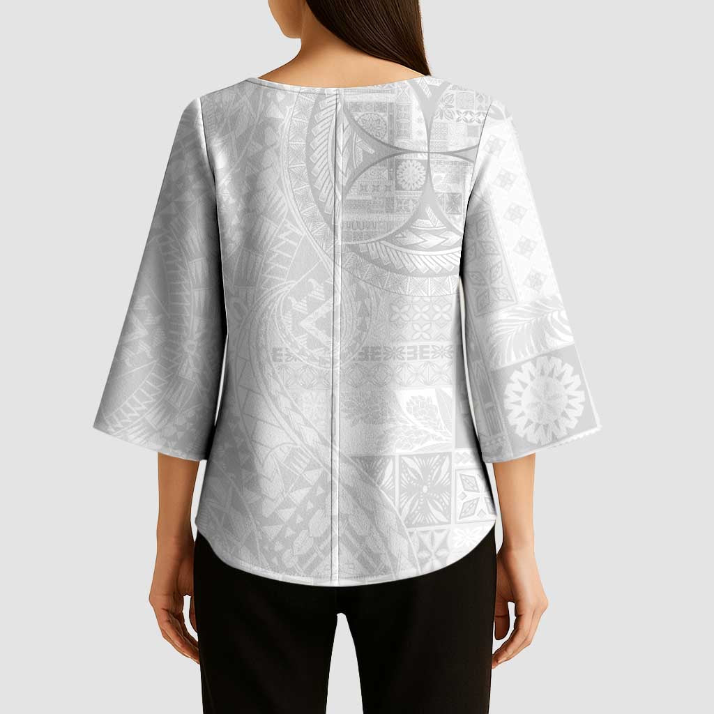 Samoan Culture-Lotu Tamaiti Kimono Sleeve Blouse Siapo and Polynesian Art Tattoos - Polynesian Pride