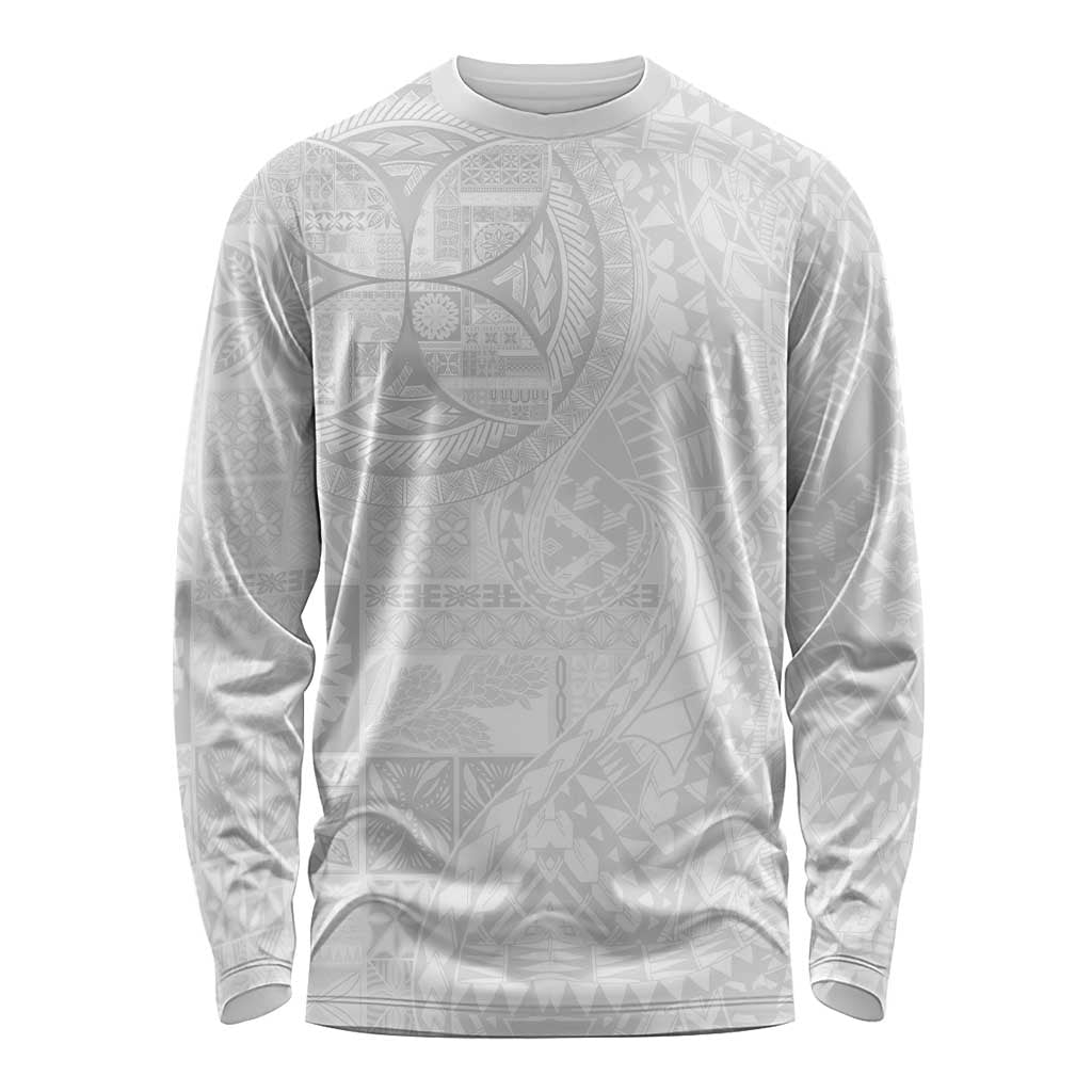 Samoan Culture-Lotu Tamaiti Long Sleeve Shirt Siapo and Polynesian Art Tattoos - Polynesian Pride