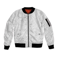 Samoan Culture-Lotu Tamaiti Sleeve Zip Bomber Jacket Siapo and Polynesian Art Tattoos - Polynesian Pride