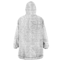 Samoan Culture-Lotu Tamaiti Wearable Blanket Hoodie Siapo and Polynesian Art Tattoos LT03 - Polynesian Pride