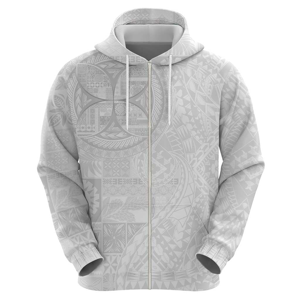 Samoan Culture-Lotu Tamaiti Zip Hoodie Siapo and Polynesian Art Tattoos - Polynesian Pride