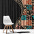 Hawaiian Hibiscus and Tropical Leaves Window Curtain Patchwork Grunge Abstract and Tapa Tribal Pattern Half Style