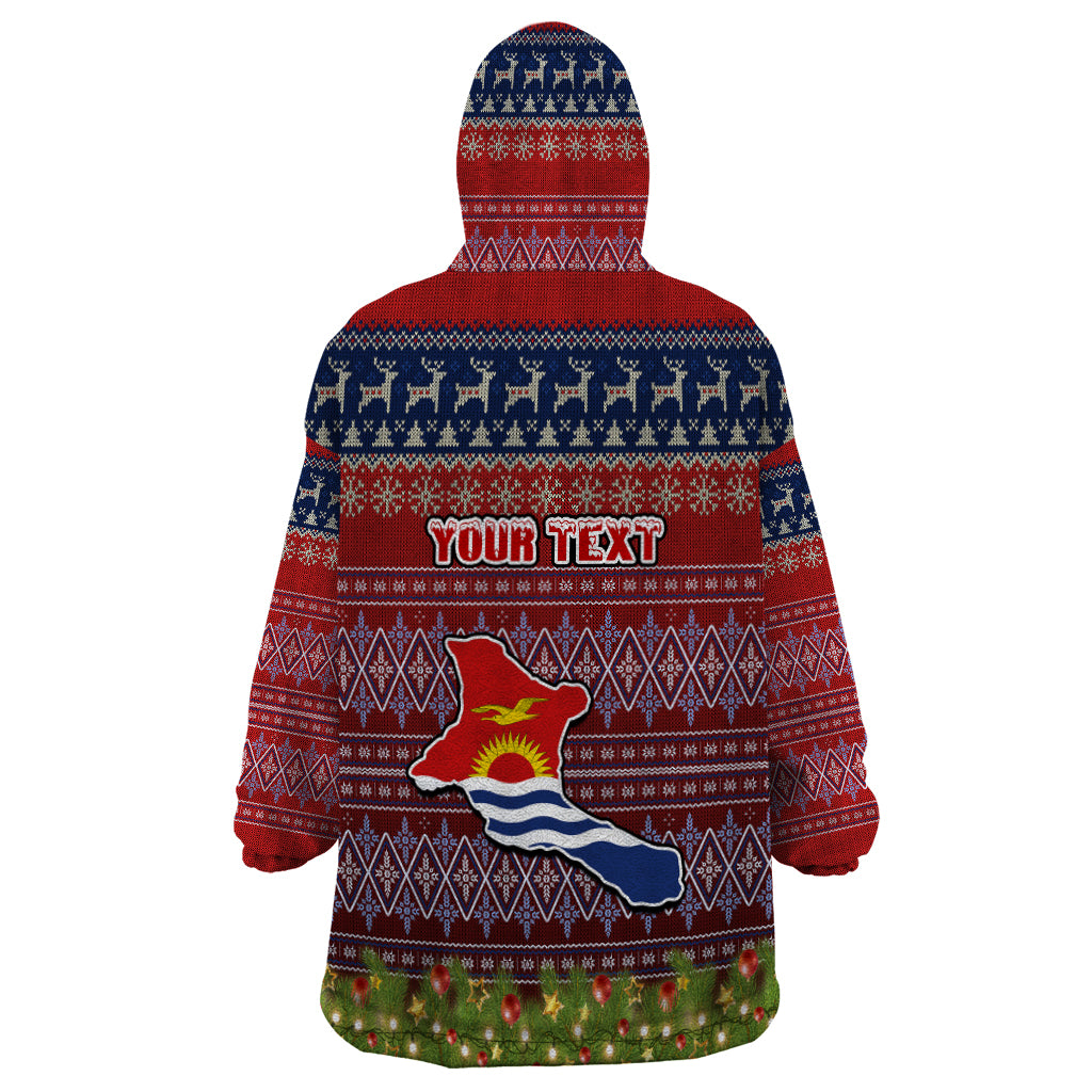 personalised-kiribati-christmas-wearable-blanket-hoodie-coat-of-arms-and-map-beautiful-merry-xmas-snowflake