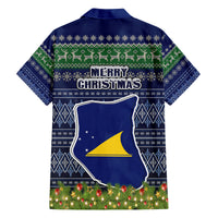 Tokelau Christmas Kid Hawaiian Shirt Coat of Arms and Map Beautiful Merry Xmas Snowflake LT03 - Polynesian Pride