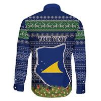 Personalised Tokelau Christmas Family Matching Puletasi Dress and Hawaiian Shirt Coat of Arms and Map Beautiful Merry Xmas Snowflake LT03 - Polynesian Pride