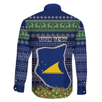 Personalised Tokelau Christmas Family Matching Short Sleeve Bodycon Dress and Hawaiian Shirt Coat of Arms and Map Beautiful Merry Xmas Snowflake LT03 - Polynesian Pride