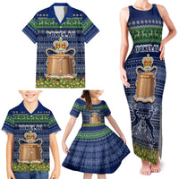 Personalised Tokelau Christmas Family Matching Tank Maxi Dress and Hawaiian Shirt Coat of Arms and Map Beautiful Merry Xmas Snowflake LT03 - Polynesian Pride