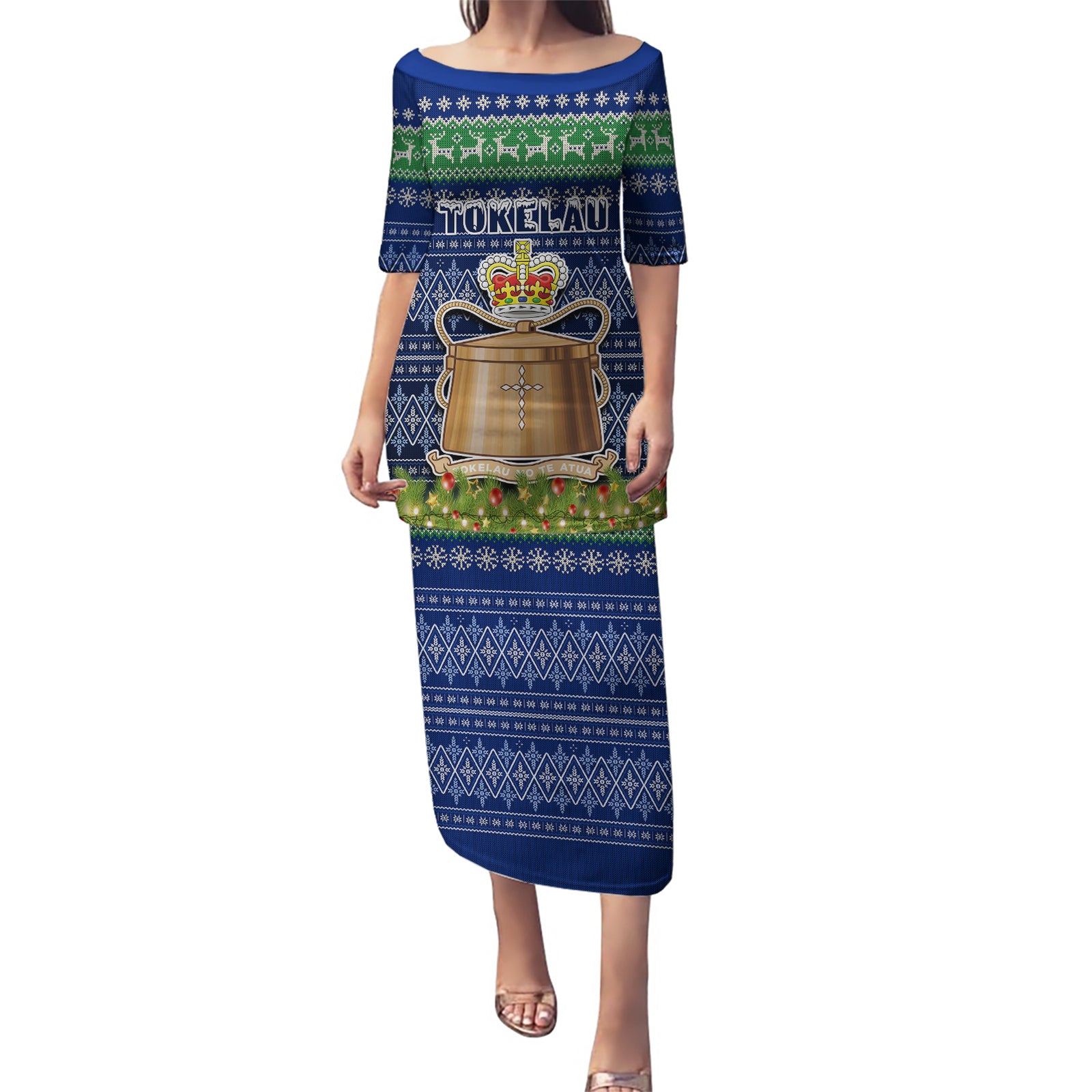 personalised-tokelau-christmas-puletasi-coat-of-arms-and-map-beautiful-merry-xmas-snowflake