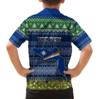 Personalised Marshall Islands Christmas Family Matching Long Sleeve Bodycon Dress and Hawaiian Shirt Coat of Arms and Map Beautiful Merry Xmas Snowflake LT03 - Polynesian Pride