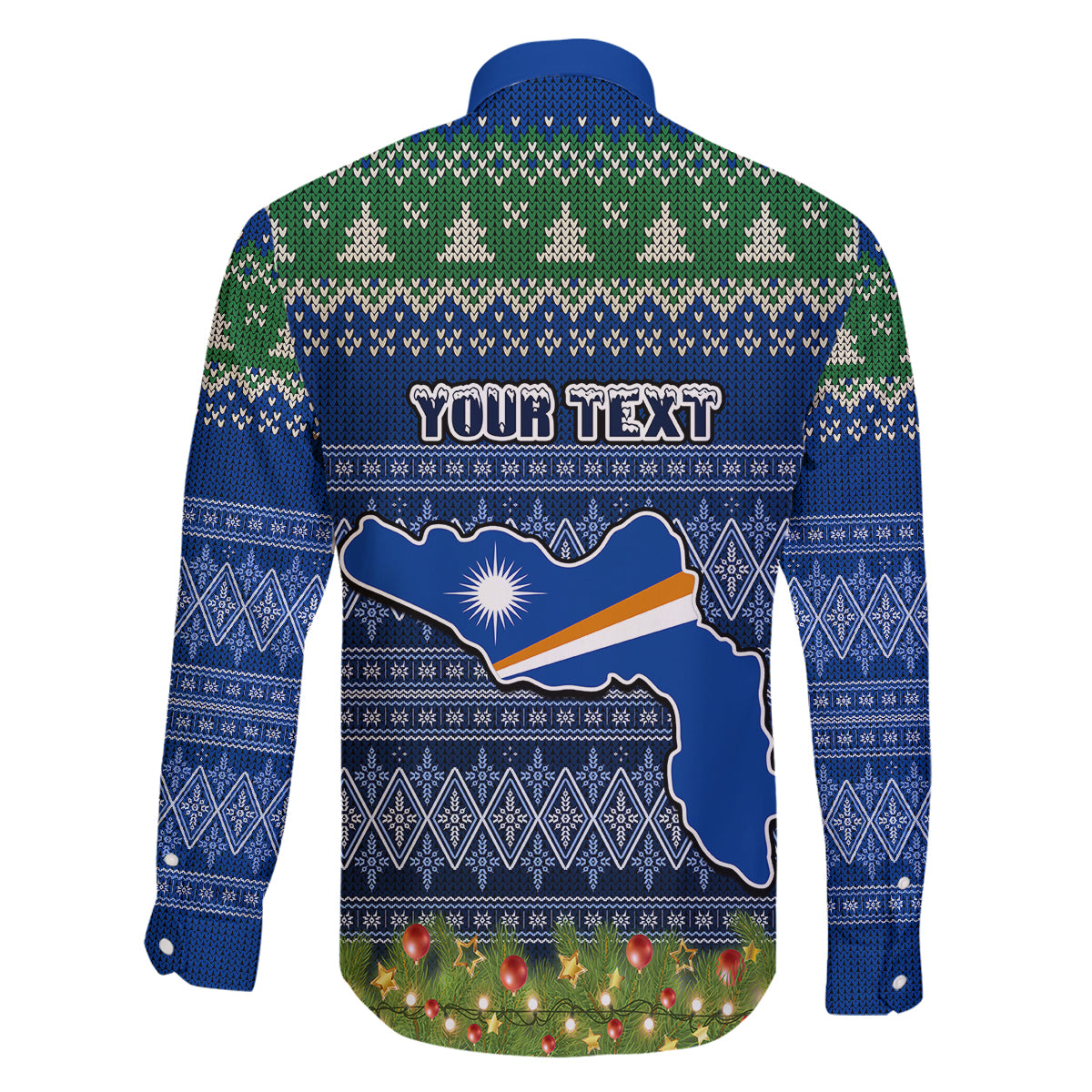 Personalised Marshall Islands Christmas Family Matching Tank Maxi Dress and Hawaiian Shirt Coat of Arms and Map Beautiful Merry Xmas Snowflake LT03 - Polynesian Pride