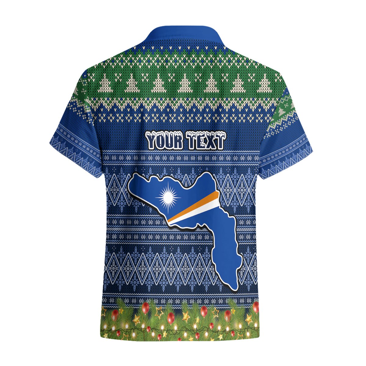 personalised-marshall-islands-christmas-hawaiian-shirt-coat-of-arms-and-map-beautiful-merry-xmas-snowflake
