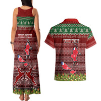 Personalised Wallis and Futuna Christmas Couples Matching Tank Maxi Dress and Hawaiian Shirt Coat of Arms and Map Beautiful Merry Xmas Snowflake LT03 - Polynesian Pride