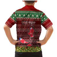 Personalised Wallis and Futuna Christmas Family Matching Mermaid Dress and Hawaiian Shirt Coat of Arms and Map Beautiful Merry Xmas Snowflake LT03 - Polynesian Pride