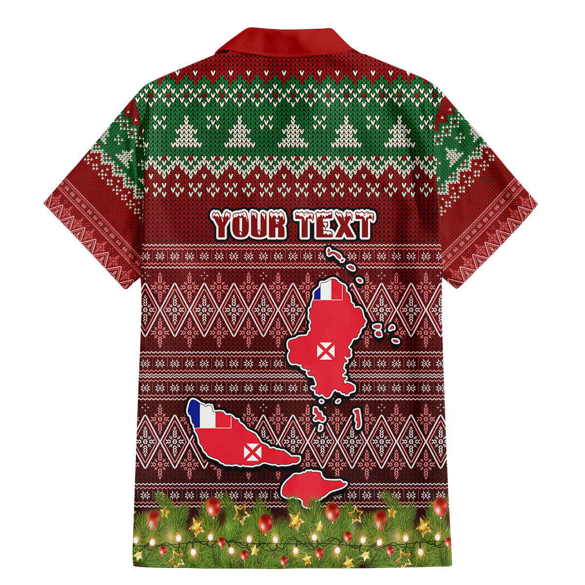 Personalised Wallis and Futuna Christmas Family Matching Mermaid Dress and Hawaiian Shirt Coat of Arms and Map Beautiful Merry Xmas Snowflake LT03 - Polynesian Pride