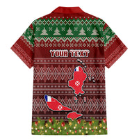 Personalised Wallis and Futuna Christmas Family Matching Mermaid Dress and Hawaiian Shirt Coat of Arms and Map Beautiful Merry Xmas Snowflake LT03 - Polynesian Pride