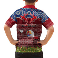 Personalised French Polynesia Christmas Family Matching Long Sleeve Bodycon Dress and Hawaiian Shirt Coat of Arms and Map Beautiful Merry Xmas Snowflake LT03 - Polynesian Pride