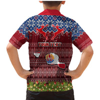 Personalised French Polynesia Christmas Family Matching Mermaid Dress and Hawaiian Shirt Coat of Arms and Map Beautiful Merry Xmas Snowflake LT03 - Polynesian Pride