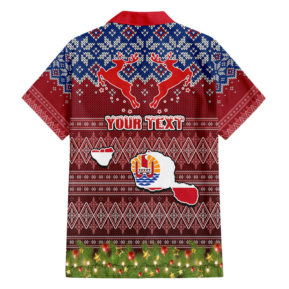 Personalised French Polynesia Christmas Family Matching Off Shoulder Maxi Dress and Hawaiian Shirt Coat of Arms and Map Beautiful Merry Xmas Snowflake LT03 - Polynesian Pride