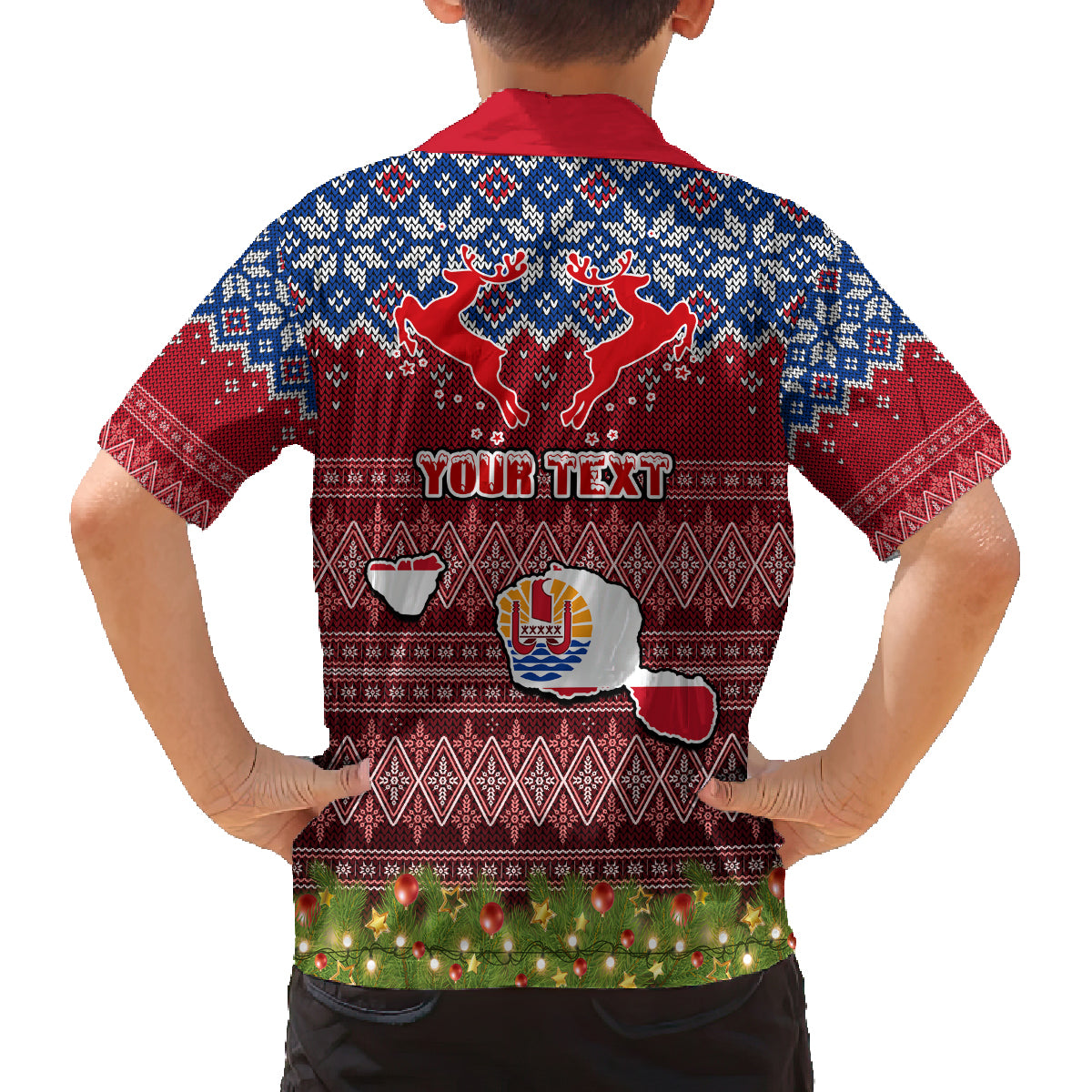 Personalised French Polynesia Christmas Family Matching Summer Maxi Dress and Hawaiian Shirt Coat of Arms and Map Beautiful Merry Xmas Snowflake LT03 - Polynesian Pride