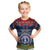 Northern Mariana Islands Christmas Kid T Shirt Coat of Arms and Map Beautiful Merry Xmas Snowflake LT03 Blue - Polynesian Pride