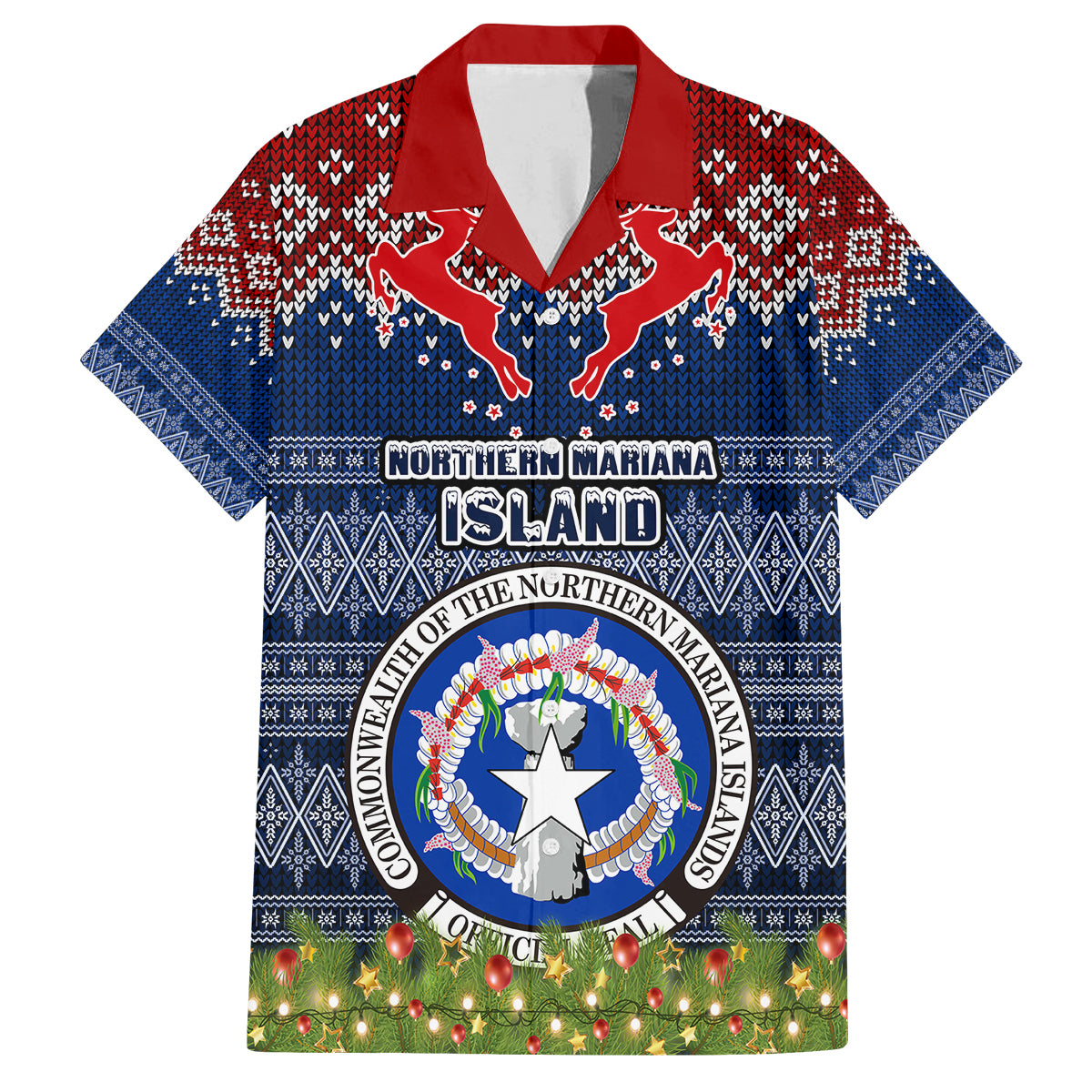 Personalised Northern Mariana Islands Christmas Family Matching Off Shoulder Maxi Dress and Hawaiian Shirt Coat of Arms and Map Beautiful Merry Xmas Snowflake LT03 Mom's Dress Blue - Polynesian Pride