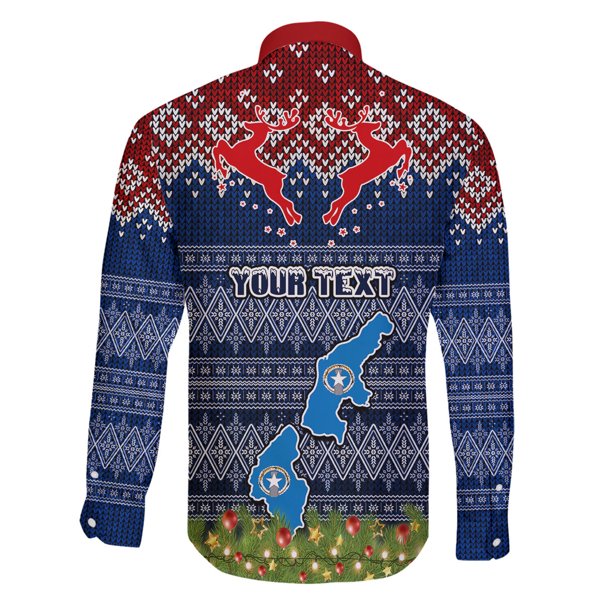 Personalised Northern Mariana Islands Christmas Family Matching Tank Maxi Dress and Hawaiian Shirt Coat of Arms and Map Beautiful Merry Xmas Snowflake LT03 - Polynesian Pride
