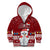 Palau Christmas Kid Hoodie Snowman and Palau Coat of Arms Maori Tribal Xmas Style LT03 Zip Hoodie Red - Polynesian Pride
