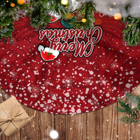 Palau Christmas Tree Skirt Snowman and Palau Coat of Arms Maori Tribal Xmas Style LT03 - Polynesian Pride