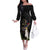 New Zealand Hoiho Family Matching Off The Shoulder Long Sleeve Dress and Hawaiian Shirt Maori Art Tattoo and Silver Fern