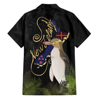 New Zealand Hoiho Family Matching Puletasi and Hawaiian Shirt Maori Art Tattoo and Silver Fern LT03 - Polynesian Pride