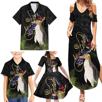 New Zealand Hoiho Family Matching Summer Maxi Dress and Hawaiian Shirt Maori Art Tattoo and Silver Fern LT03 - Polynesian Pride