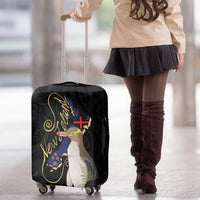 New Zealand Hoiho Luggage Cover Maori Art Tattoo and Silver Fern LT03 - Polynesian Pride