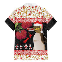 New Zealand Merry Christmas Family Matching Mermaid Dress and Hawaiian Shirt Hoiho Xmas - Haka Dance and Pohutukawa LT03 - Polynesian Pride