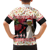 New Zealand Merry Christmas Family Matching Summer Maxi Dress and Hawaiian Shirt Hoiho Xmas - Haka Dance and Pohutukawa LT03 - Polynesian Pride
