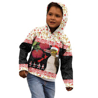 New Zealand Merry Christmas Kid Hoodie Hoiho Xmas - Haka Dance and Pohutukawa LT03 - Polynesian Pride