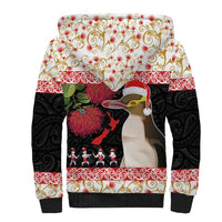 New Zealand Merry Christmas Sherpa Hoodie Hoiho Xmas - Haka Dance and Pohutukawa LT03 - Polynesian Pride