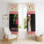 New Zealand Merry Christmas Window Curtain Hoiho Xmas - Haka Dance and Pohutukawa