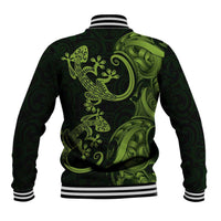 New Zealand Gecko Maori Art Tattoo Baseball Jacket